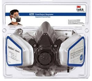 3m, tekk protection, paint project respirator, medium half mask for sale