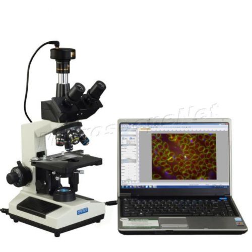 5mp digital trinocular darkfield compound replaceable led microscope 40x-1600x for sale