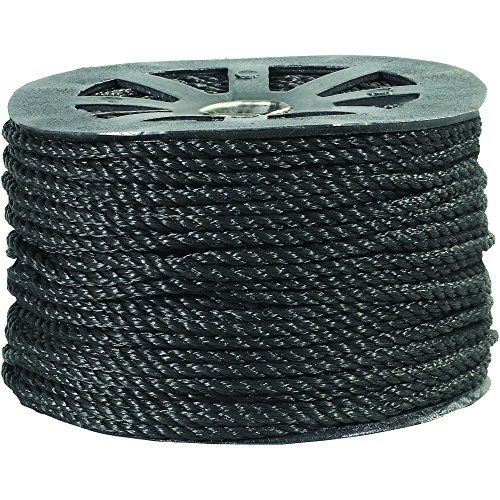 Partners brand ptwr106 twisted polypropylene rope, 3/8&#034;, 2,450 lb., black 600&#039; for sale