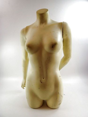 Mannequin Used Female 3/4 Torso Hard Plastic Display Form