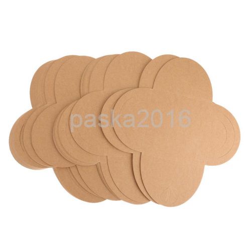 Phenovo 100x Heart CD DVD Kraft Sleeves Paper Case Disc Paper Bags Gifts