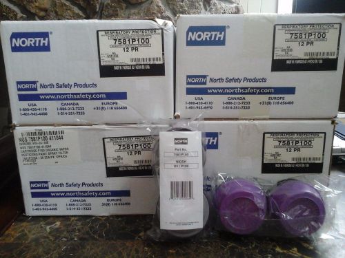 NORTH Safety 7581P100L Respirator Cartridge / Filter ORGANIC VAPOR / 4 Cases