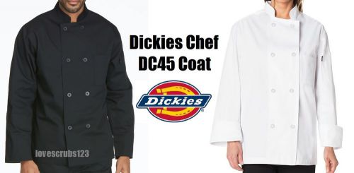 Dickies Chef Wear 8-Button Chef Coat DC45 Unisex Men Women Choose Size &amp; Color