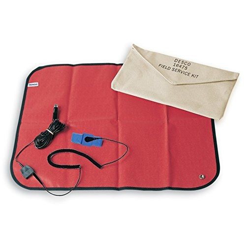 Desco 16475 red vinyl laminated dissipate field service kit with pouch, 22&#034; for sale