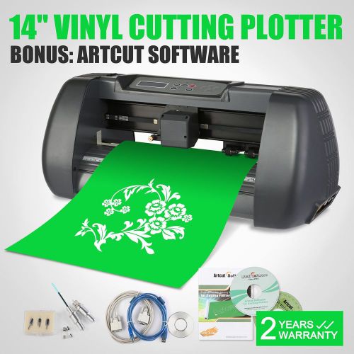 14&#034; VINYL SIGN STICKER CUTTER PLOTTER WITH CONTOUR CUT FUNCTION CUTTING MACHINE