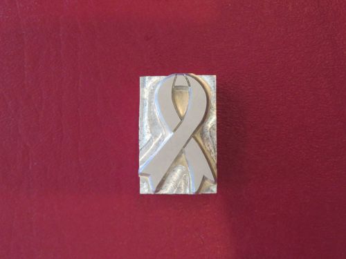 Hot foil stamping machine die - Awareness ribbon