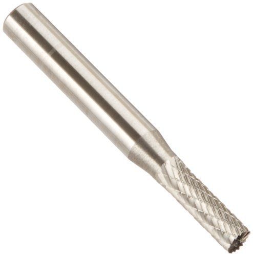 Drill America DUL Series Solid Carbide Bur, Double Cut, SB14 Cylindrical - End