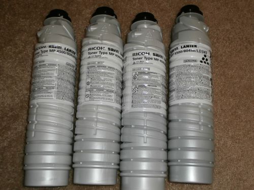 New Case of (4)  Genuine Ricoh Savin Lanier Toner Type MP 4500/8045e/LD345 OEM