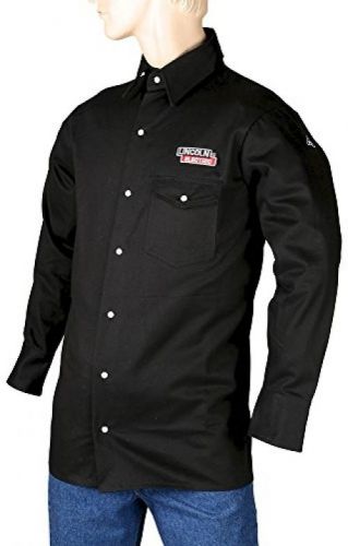 Lincoln electric black x-large flame-resistant cloth welding shirt for sale