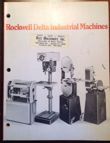 Vintage Rockwell Delta Industrial Machines Tool Catalog, 1970