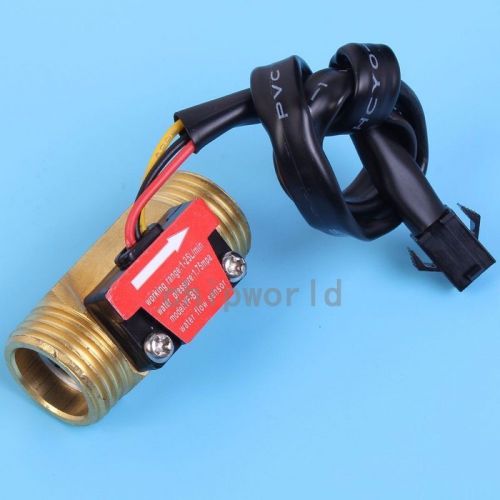 Water Flow Hall Sensor Switch G1/2&#034; Flow Meter 1-25L/min For Industrial Control