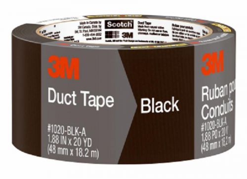 3M Scotch, 1.88&#034; x 20 YD, Black, Multi-Purpose Duct Tape 1020-BLK-A