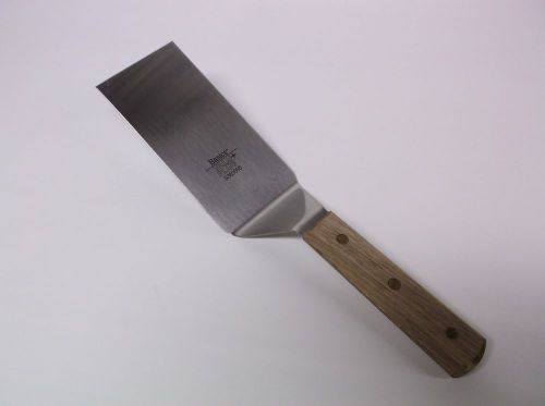 Professional wood hndle 6x3 steel spatula grill turner burger flipper new dexter for sale