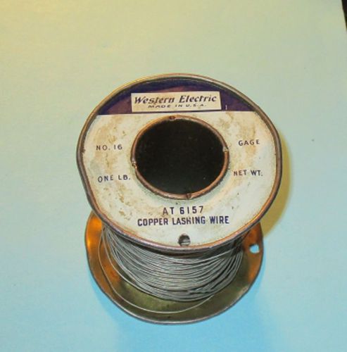 VINTAGE WESTERN ELECTRIC COPPER LASHING WIRE / 8.975 OZ. SPOOL