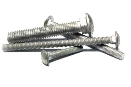 (500) 3/8&#034;-16x1-1/4&#034; carriage bolts (grade 5) - galvanized for sale