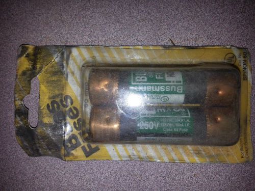 COOPER BUSSMANN NON-60 One Time BUSS Fuse - Set of 2 NEW in Package