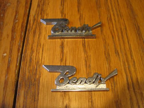 Two Bendix Name Plates 2&#034; Free Shipping  For Parts  Complete Your Item!