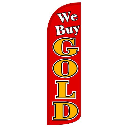 We Buy Gold Windless Swooper Flag Jumbo Sign Feather Banner made in USA