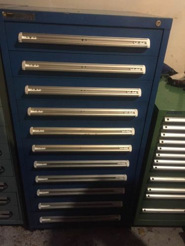 Stanley Vidmar Modular 11 Drawer Tool Cabinet, 59H 30W 28&#034;D Dark Blue