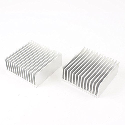 2pcs Chipset Heatsink Heat Diffuse Cooling Fin 50mm X 50mm X 20mm Aluminum Cool