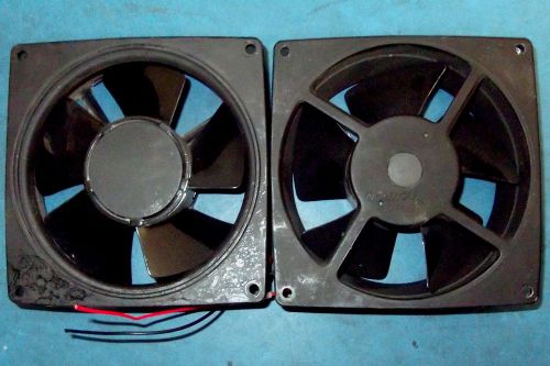 2PC 12VDC 120MM AXIAL TUBEMETAL FAN LOT - SERIES 1941SF - NOS