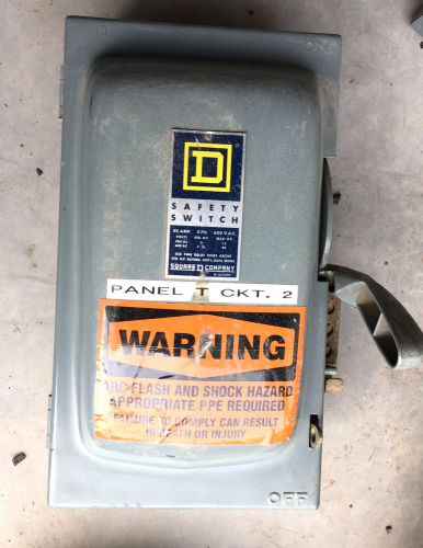Square D H361 A2 600 Volt  Fusible Safety Switch