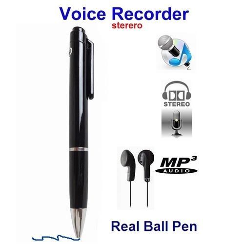 NEW SUPER SENSITIVE MICROPHONE AUDIO SPY VOICE RECORDER IN REAL BALLPOINT PEN