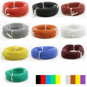 0.08mm UL Stranded Silicone Soft Cable Tinned Copper Wire 17/15/13/11/7/6/4/2AWG