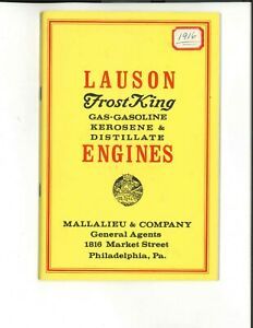 Lauson Frost King Gas-Gasoline Kerosene &amp; Distillate Engines Book