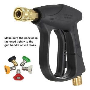 Car Wash Power High Pressure Washer Gun Foam Soap Spray Nozzle Tips Kit Fitting