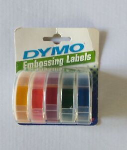 NEW ~ DYMO Embossing Labels Rainbow 5 - Pack # 99786