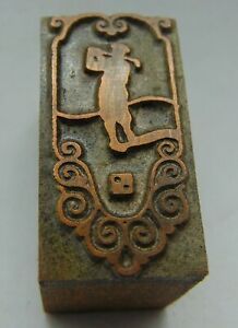 Printing Letterpress Printers Block Golf Golfer