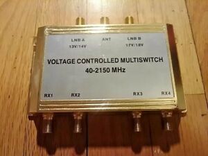 Voltage Controlled Multi Switch 4-Way Satellite 40-2150 Mhz Model # 10-6025 .