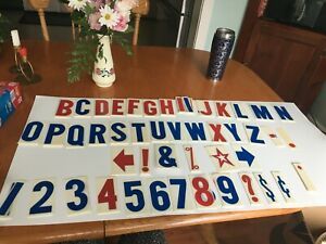 150 Changeable Flex Red &amp; Blue 4&#034; Letters for Marquee signs *no A* create own