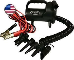 Rave Sports 12V High Pressure Inflator/Deflator , Black, 5.75&#034; X 5&#034; X 5