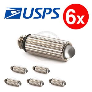 6x Laryngoscope Replacement Bulb 2.5V Miller Macintosh Blade Set First Aid Lamp
