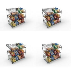 Fixturedisplays 23.0&#034; X 23.0&#034; X 13.3&#034; Wire Rack For Countertop Use With 3 Open S