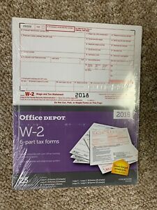 2018 W-2 forms; new in package; 25 employees