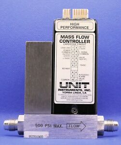 UNIT INSTRUMENTS UFC-1501A Mass Flow Controller  5 SCCM H2 Stainless Steel VCR