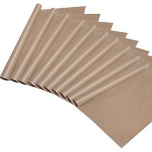 10 Pack PTFE Teflon Sheets 12 x 16&#034; for Heat Press Transfers,Non Stick Resistant