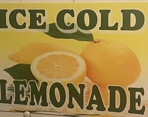 Large 2ft X 3ft corrugated plastic Ice Cold Lemonade sign