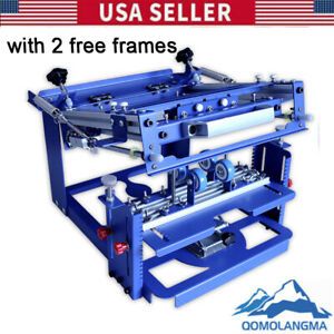 Manual Cylinder Curved Screen Printing Press for Cup / Mug / Bottle+2 free frame
