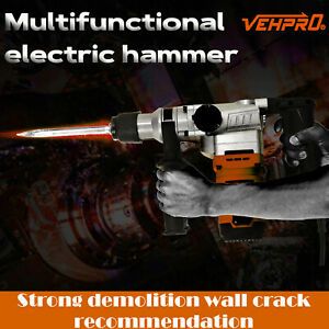 3000RPM Electric Demolition Jack Hammer Concrete Breaker Punch Chisel Bit 1050W
