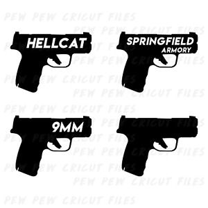 Hellcat SVG - Gun Cricut Files - Springfield Armor Handguns - Pistol Vector File