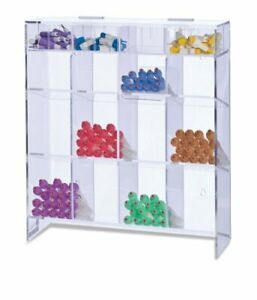 Clearform ML7889 Clear Acrylic Extra Large Tube Rack 17.5&#034; H x 15.5&#034; W x 5.25&#034; D