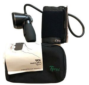Welch Allyn Tycos Hand Aneroid Sphygmomanometer Gauge w/ Cuff and Case