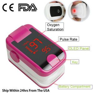 LED Portable Pulse Oximeter Fingertip Blood Oxygen SpO2 Monitor PR w/ FDA 510K