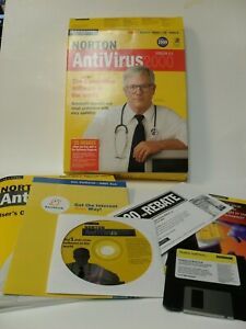 Symantec Norton AntiVirus 2000 w boot Version 6.0 PC Software CD Windows Big Box