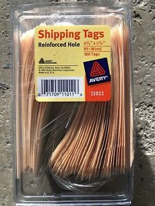 Avery Shipping Tags Reinforced Hole Manila Pack Of 1200 4.75 X 2.375 #11011
