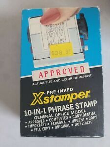 New 10-In-1 Multiple Phrase Xstamper Pre-inked Office Stamp/Stamper Shachihata